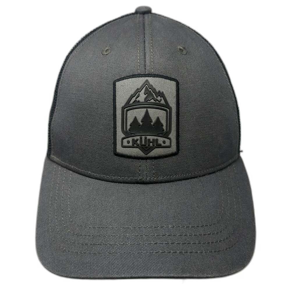 KÜHL Trucker Hat Gray One Size Mesh Back Mountain Patch Snapback Hiking Outdoors